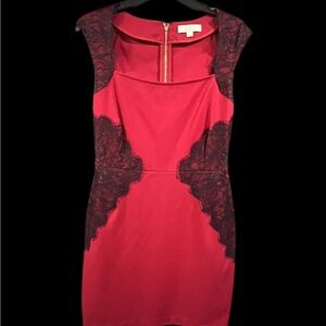 ERIN by Erin Fetherston Red Dress with Black Lace
